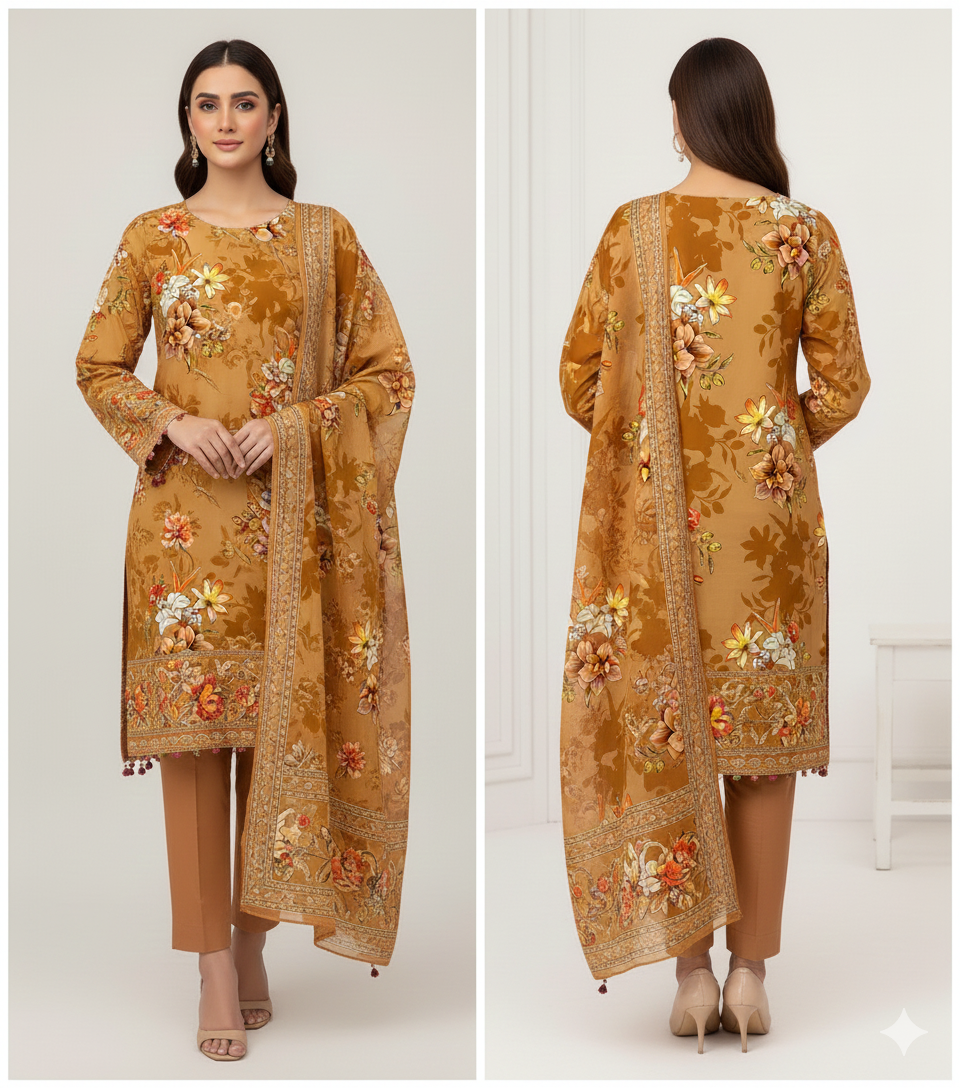 Premium Satrangi Lawn Single D#509