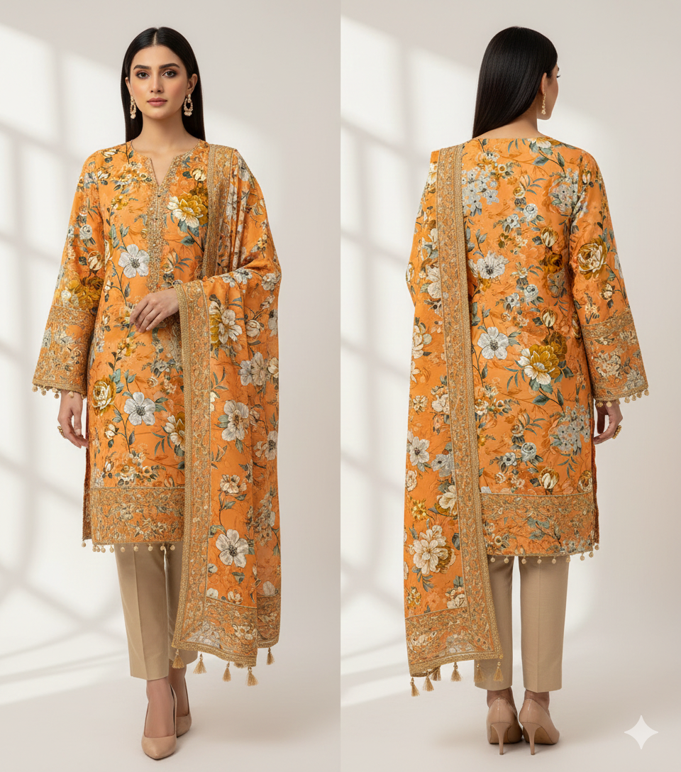 Premium Satrangi Lawn Single D#510