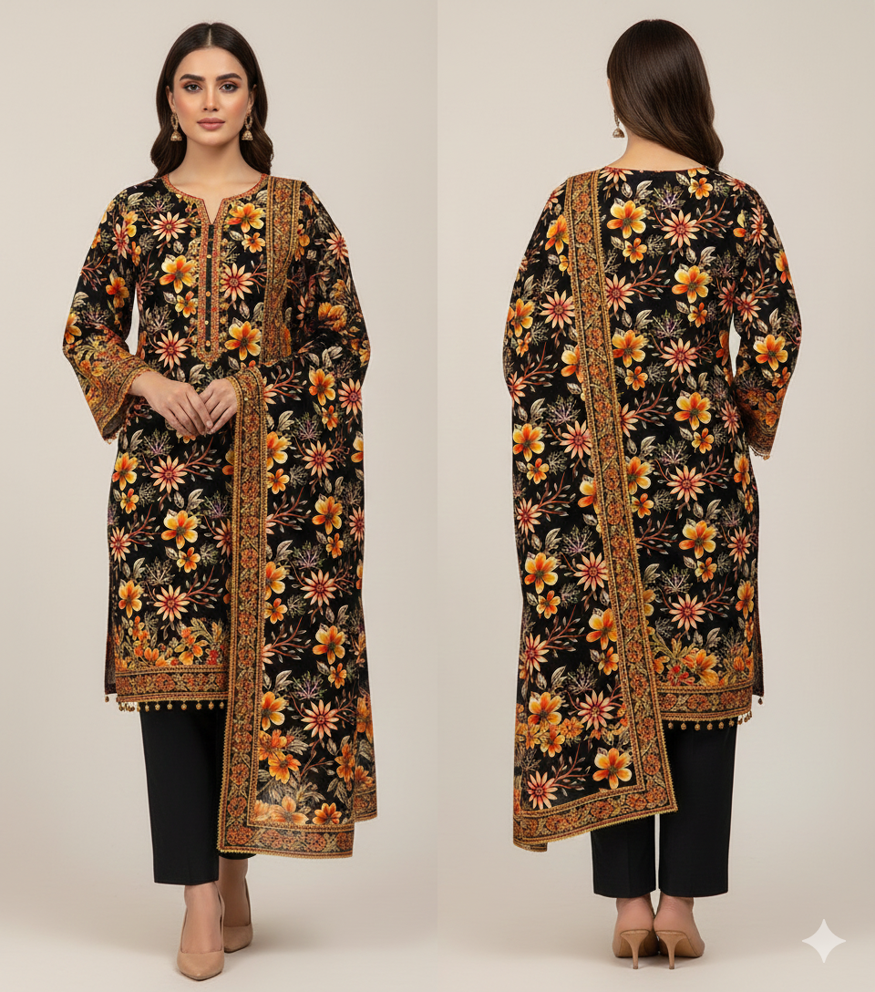 Premium Satrangi Lawn Single D#512