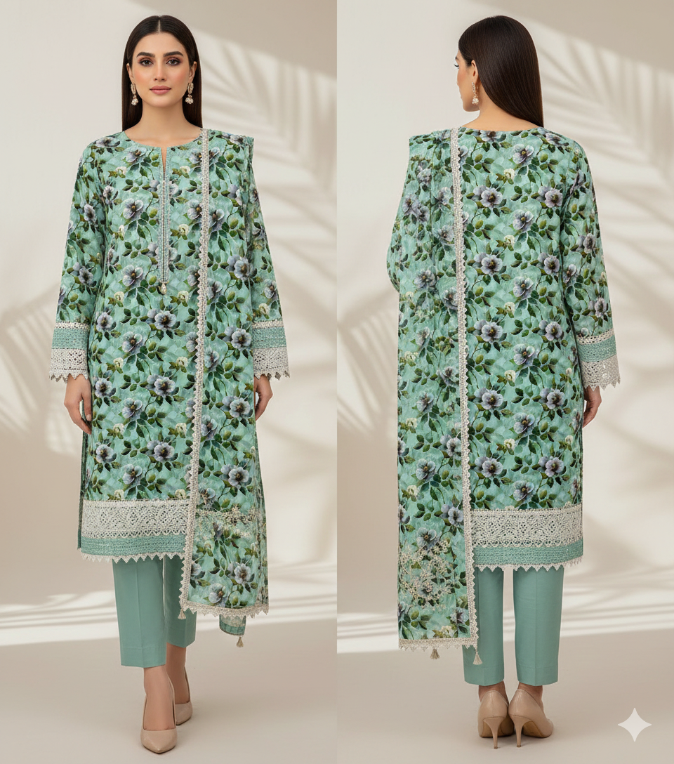 Premium Satrangi Lawn Single D#515