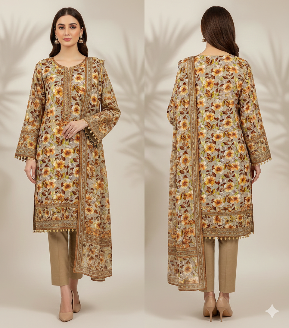 Premium Satrangi Lawn Single D#517