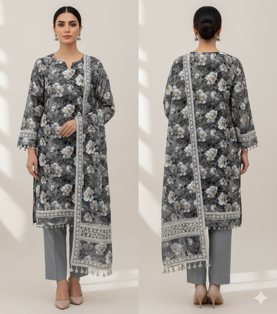 Premium Satrangi Lawn Single D#518