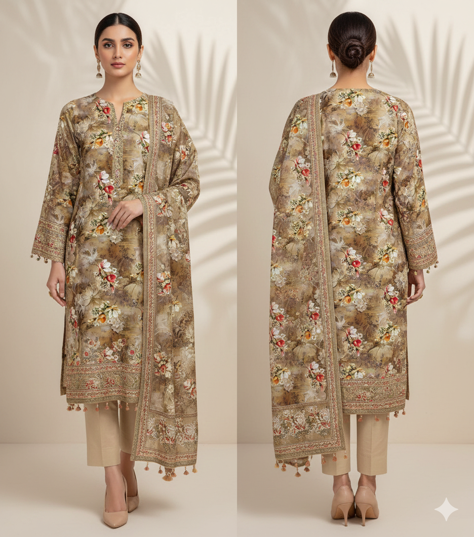 Premium Satrangi Lawn Single D#519