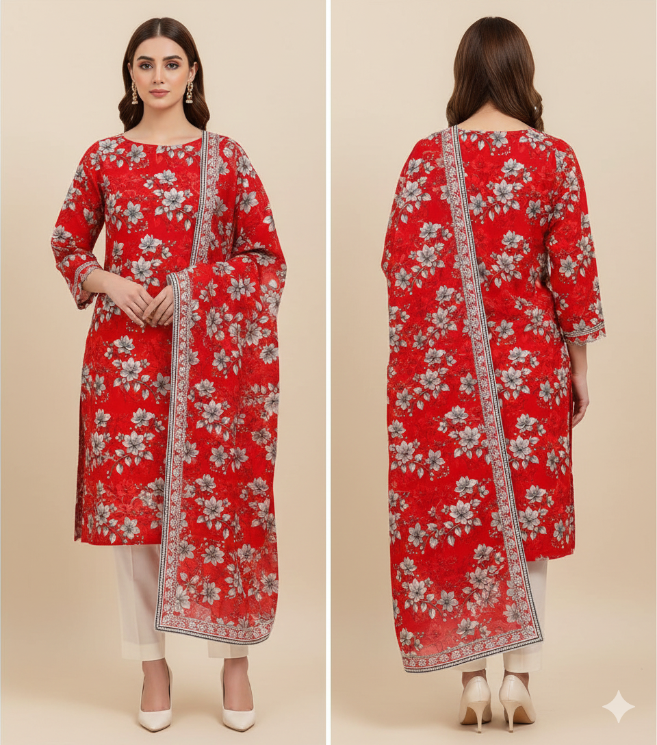 Premium Satrangi Lawn Single D#552