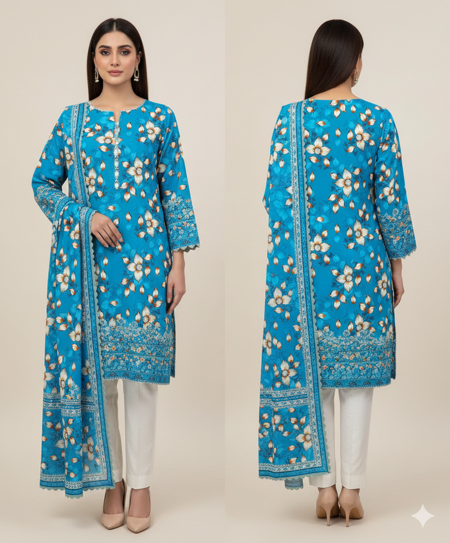 Premium Satrangi Lawn Single D#553