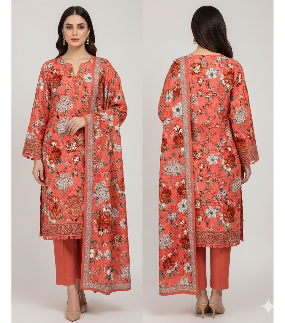 Premium Satrangi Lawn Single D#558