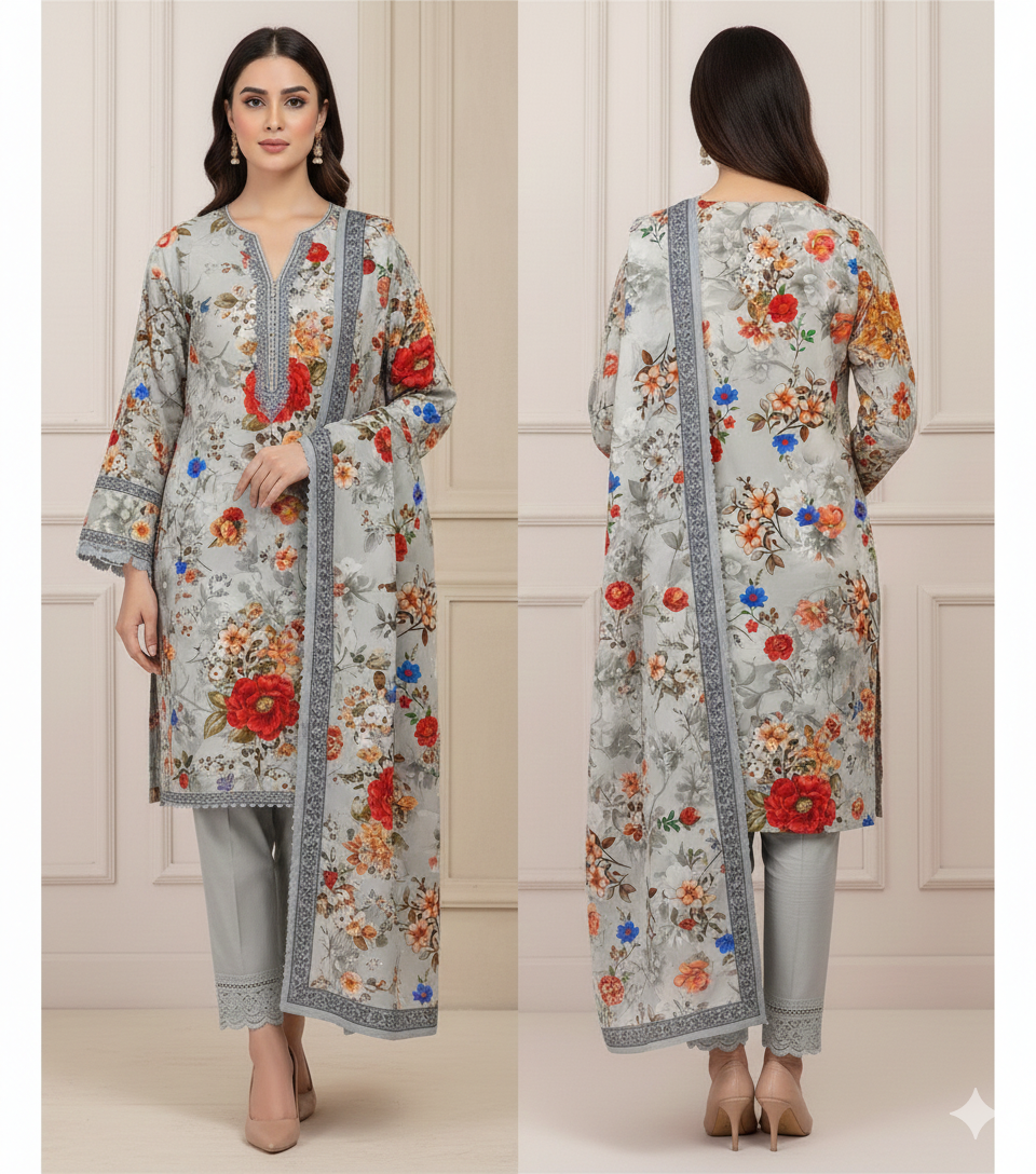 Premium Satrangi Lawn Single D#560