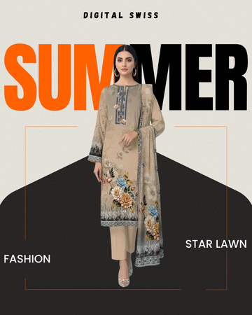 Digital Swiss by Star Lawn PK D#30003 Suit