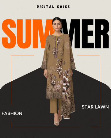 Digital Swiss by Star Lawn PK D#30005 Suit