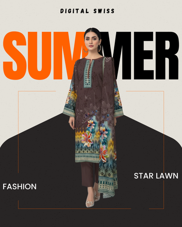 Digital Swiss by Star Lawn PK D#30008 Suit