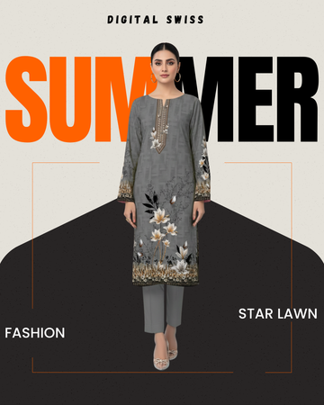 Digital Swiss by Star Lawn PK D#30009 Suit