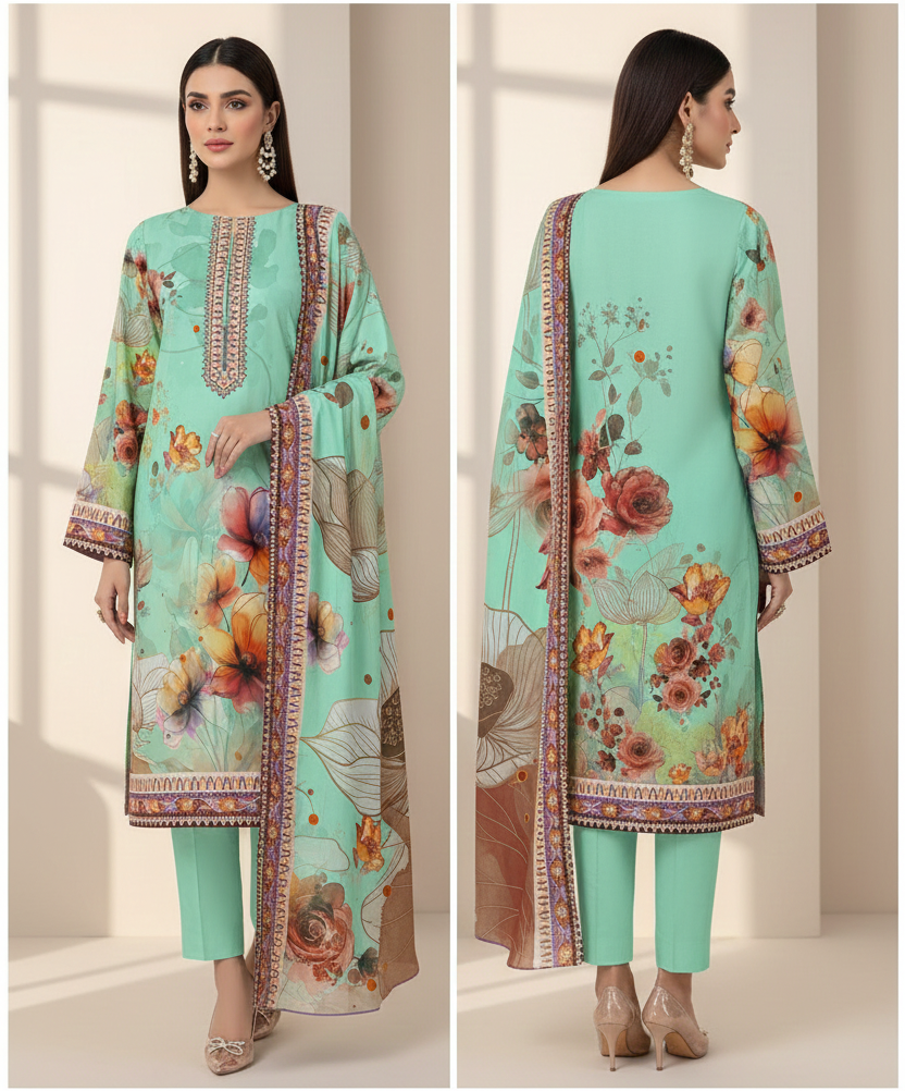 Digital Swiss by Star Lawn PK D#30055 Suit