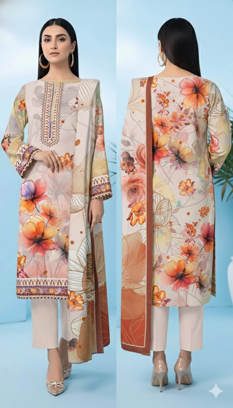 Digital Swiss by Star Lawn PK D#30013 Suit