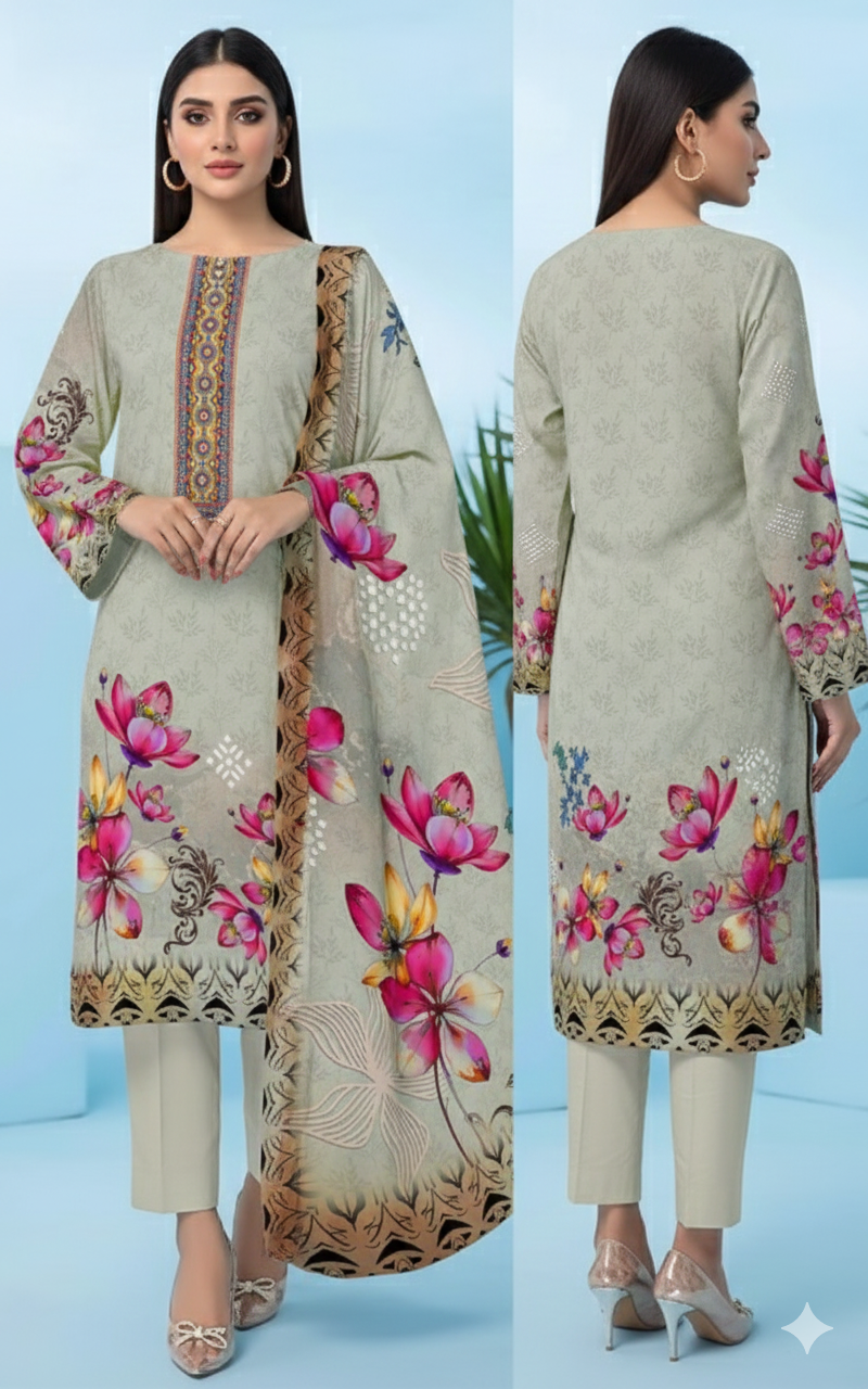 Digital Swiss by Star Lawn PK D#30015 Suit