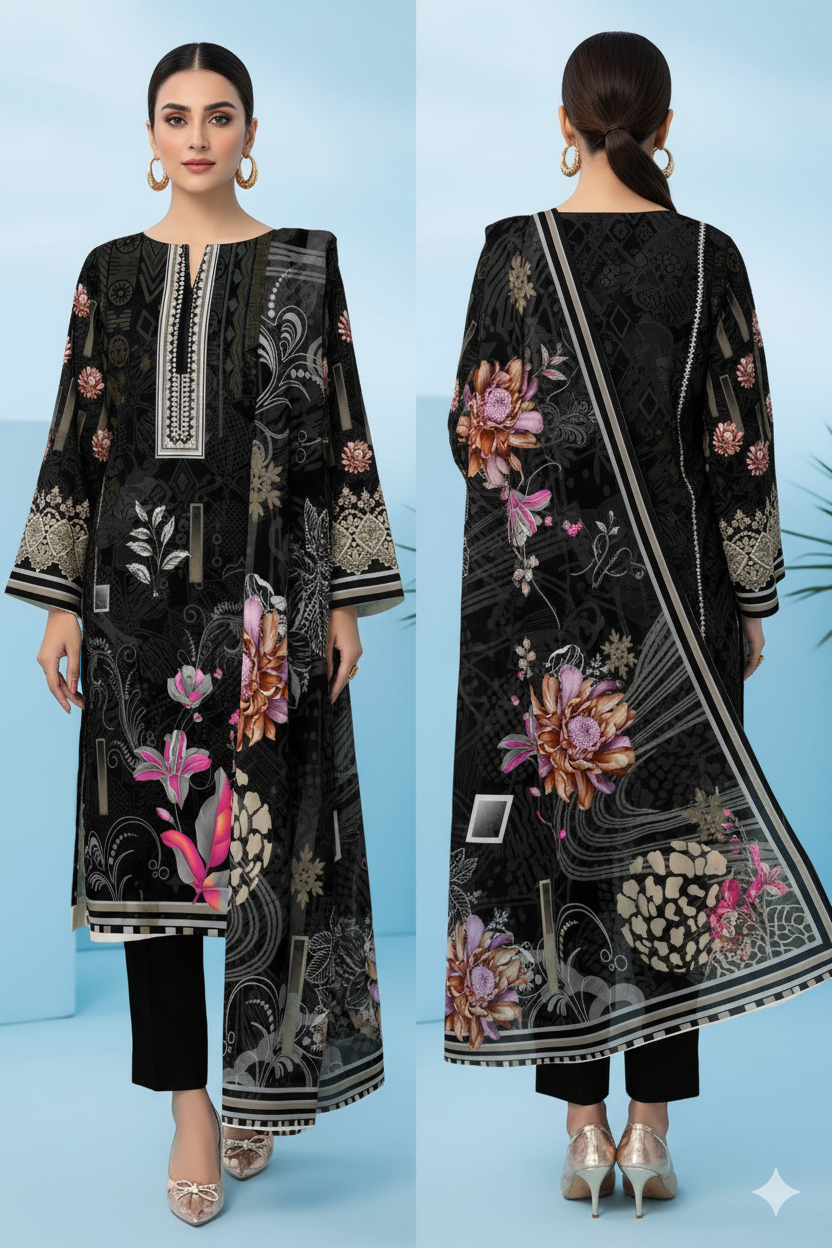 Digital Swiss by Star Lawn PK D#30016 Suit