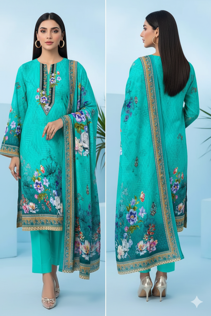 Digital Swiss by Star Lawn PK D#30019 Suit