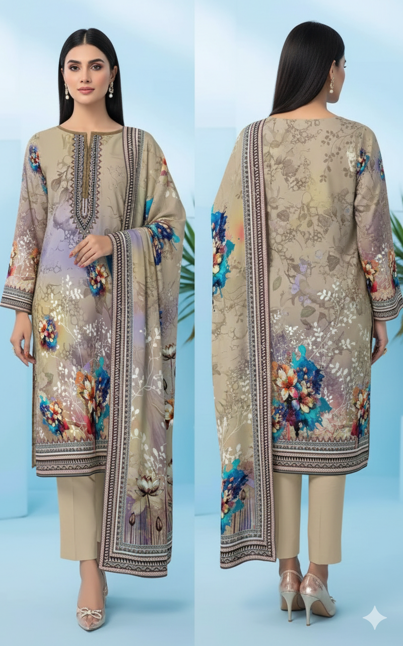 Digital Swiss by Star Lawn PK D#30022 Suit