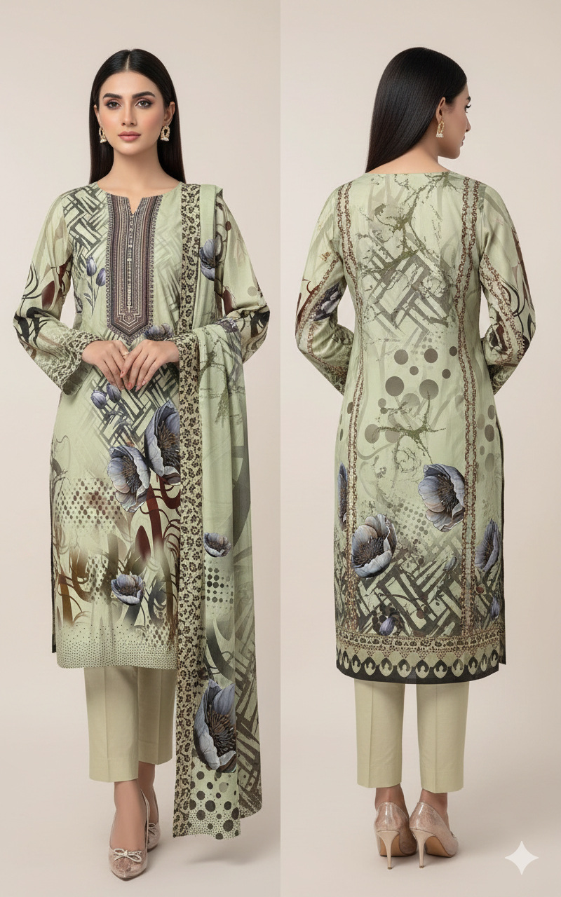 Digital Swiss by Star Lawn PK D#30043 Suit