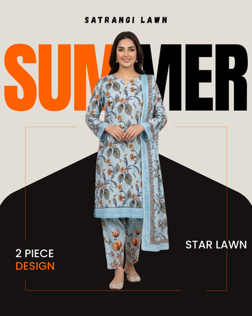 Premium Satrangi Lawn Single D#555